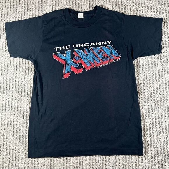 Vintage Screen Stars The Uncanny X-Men Shirt Marvel Medium Single Stitch Black